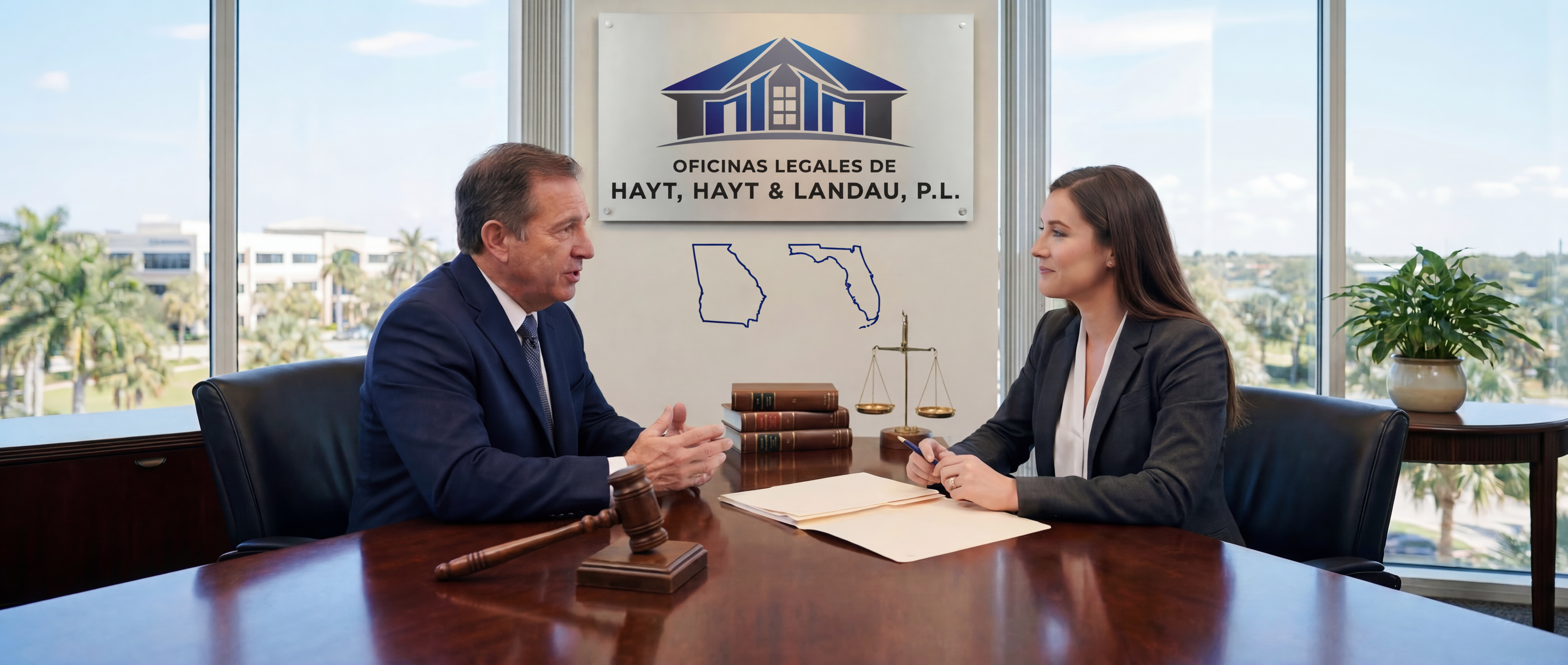 Attorneys at Hayt, Hayt & Landau, P.L. conference room